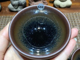 叶礼旺老师 金兔毫敛口盏 口径8 高4