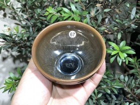 陆金喜大师 柴烧异彩盏 束口 口径9*6