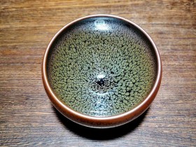 陈慧敏师傅作品~绿鹧鸪 口径8肚大8.6高5.1