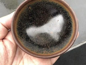 宋代建窑,兔毫小盏,口径9