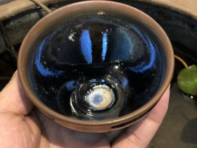 陆金喜老师 柴烧星空油滴口径:9高:6