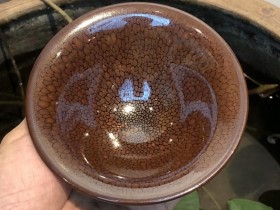 陈叶琦老师作品 鹧鸪斑撇口“万佛朝圣”11.5cm口径