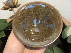 陈叶琦老师作品 鹧鸪斑撇口“万佛朝圣”11.5cm口径