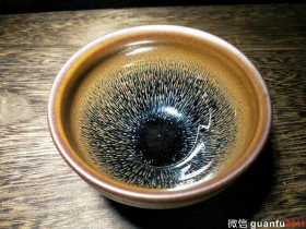 兔毫大师叶礼旺兔毫盏:9X5.5