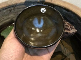 刘唐慎老师 柴烧 束口(茶抹釉油滴)