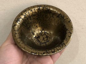 黄美金老师  金油滴茶盏  斗笠型 口径:9