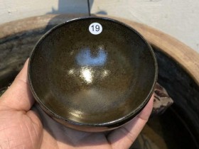 刘唐慎老师 柴烧 束口(茶抹釉油滴)