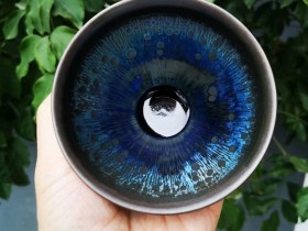 吴立主师傅,曜变精品,口径10.8高6.3,超大容量,霸气主人杯。