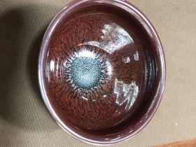 绚丽夺目,永世珍藏  台湾老陶艺家 作者:郭明庆 作品:【秘色天目】 大器 束口 12口