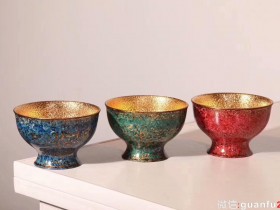 高邵雄老师  大漆金杯子
