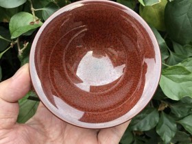 国家级~陈大鹏大师,精品红鹧鸪,印章款10.5,已停烧,文化部收藏同款,完美无瑕!收藏级!