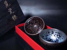 【觅瓷楼对盏】·陈庭青,彩金油滴蓝油滴