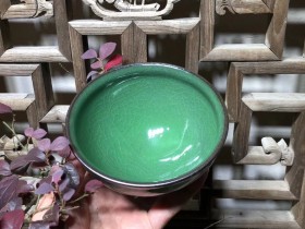 翡翠绿-龙窑柴烧第一人  范永寿先生 (收藏品)大束口 纯正铁胎 12/7